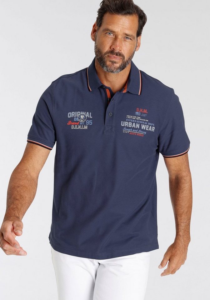 Man's World Poloshirt mit Brustprint von Man's World