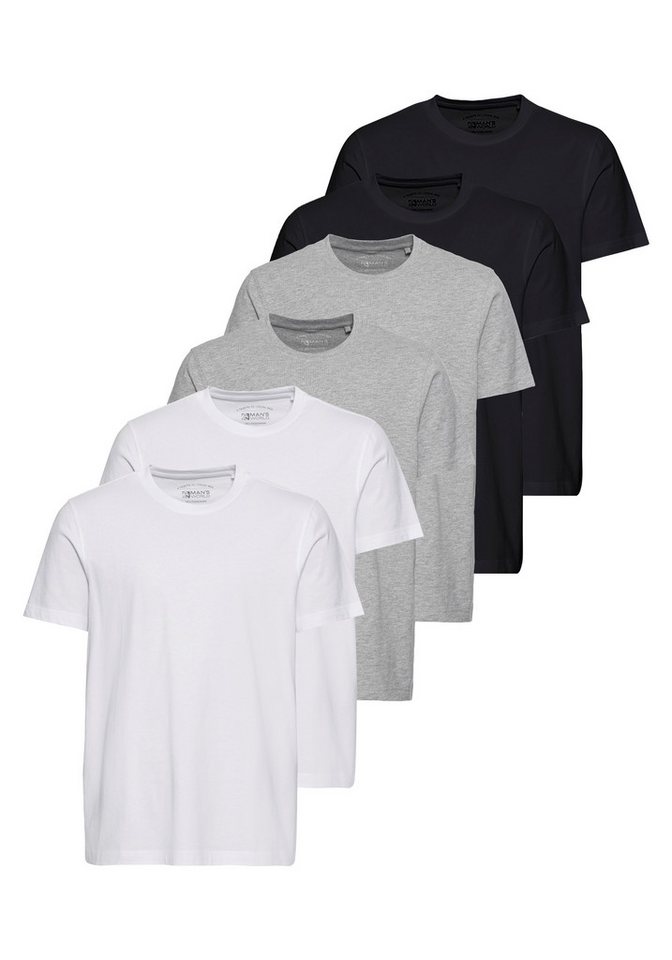 Man's World Rundhalsshirt (Packung, 6-tlg., 6-er Pack) von Man's World