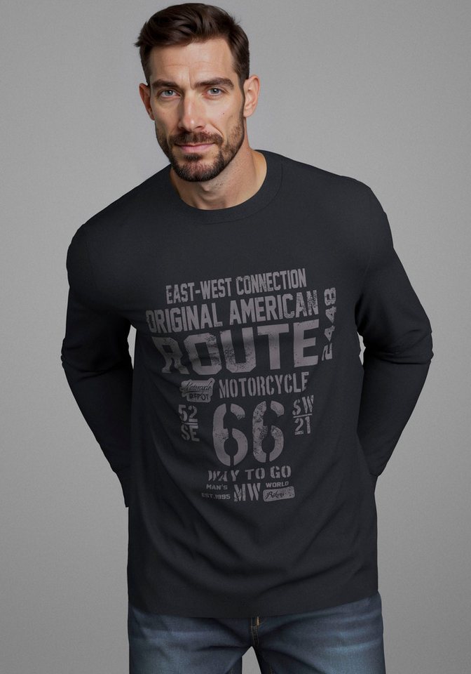 Man's World Rundhalsshirt Neue Kollektion! mit Bündchen von Man's World