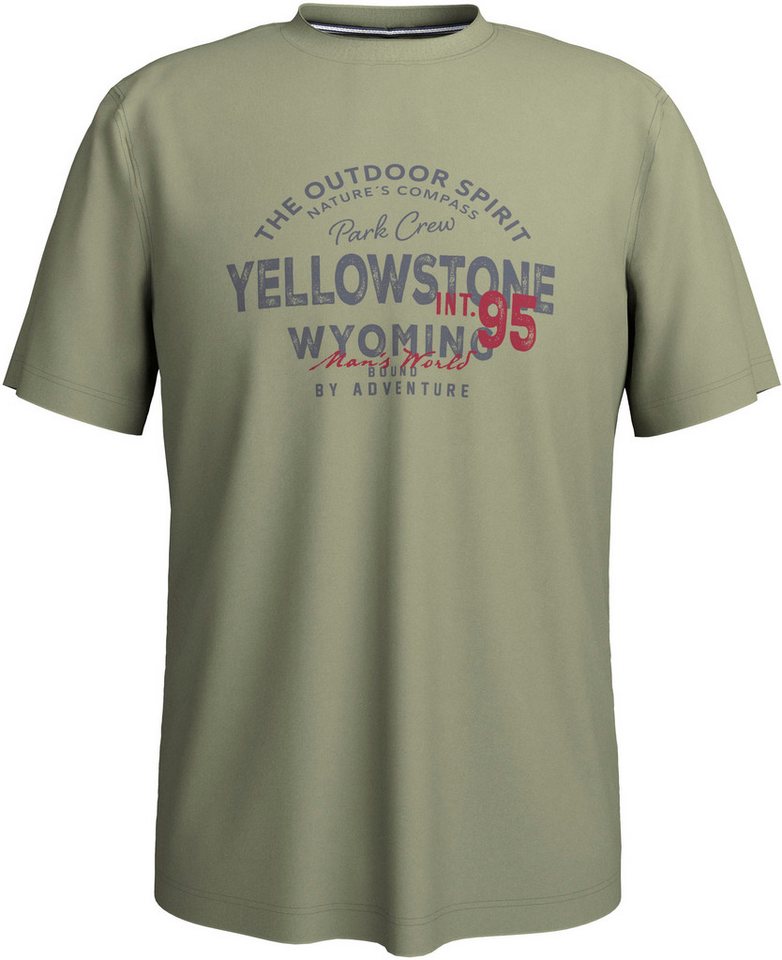 Man's World Rundhalsshirt Neue Kollektion! mit Print von Man's World