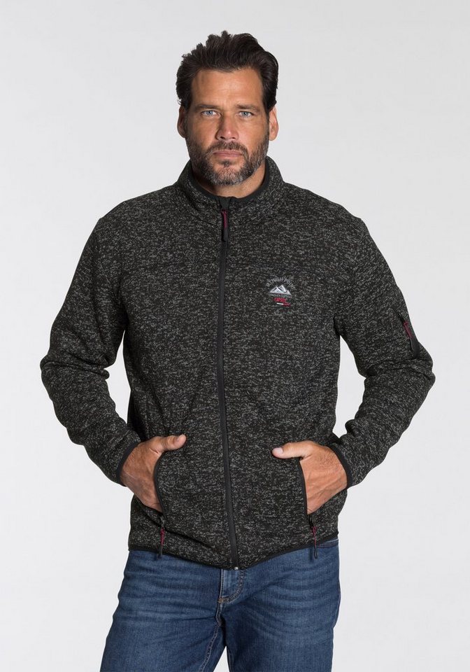 Man's World Strickfleecejacke für den Herbst, mit Reißverschlusstaschen, mit Stehkragen Man's World Strickfleecejacke für den Herbst, mit Reißverschlusstaschen, mit Stehkragen von Man's World