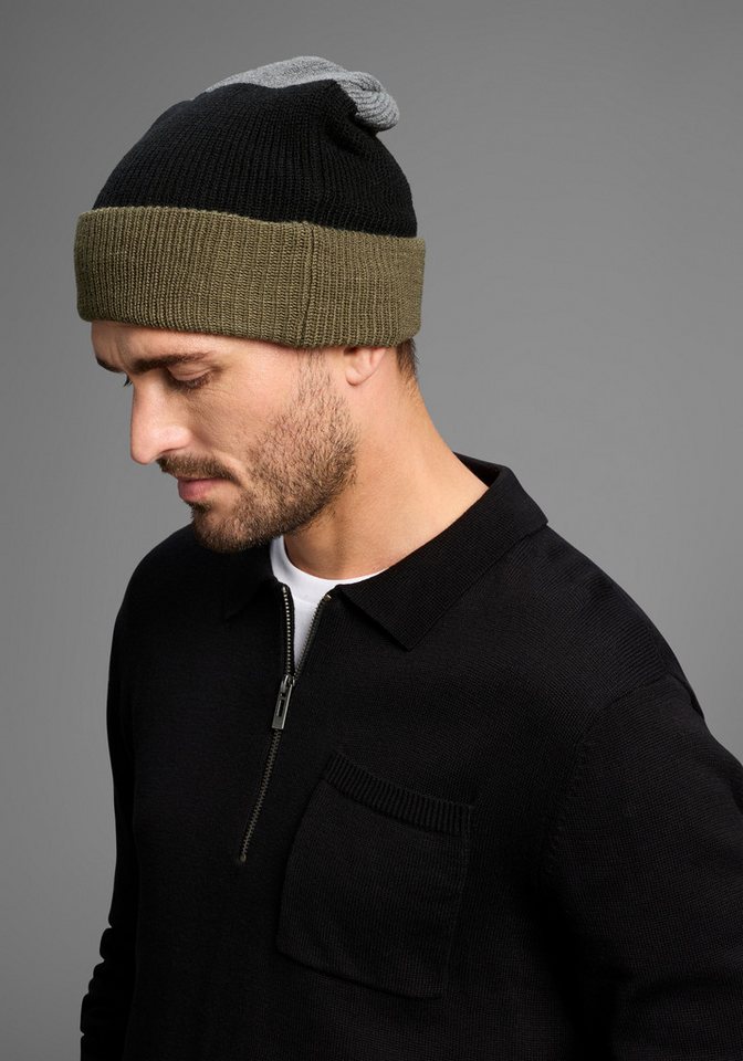 Man's World Strickmütze im trendigem Colorlocking - NEW von Man's World