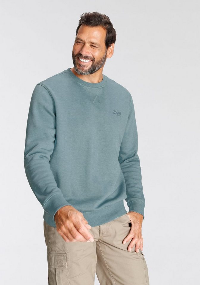 Man's World Sweatshirt Langarm, Basic-Stil, unifarben, Rundhalsausschnitt von Man's World
