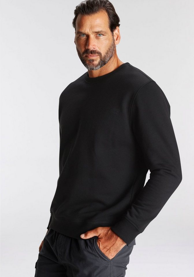 Man's World Sweatshirt Langarm, Basic-Stil, unifarben, Rundhalsausschnitt von Man's World