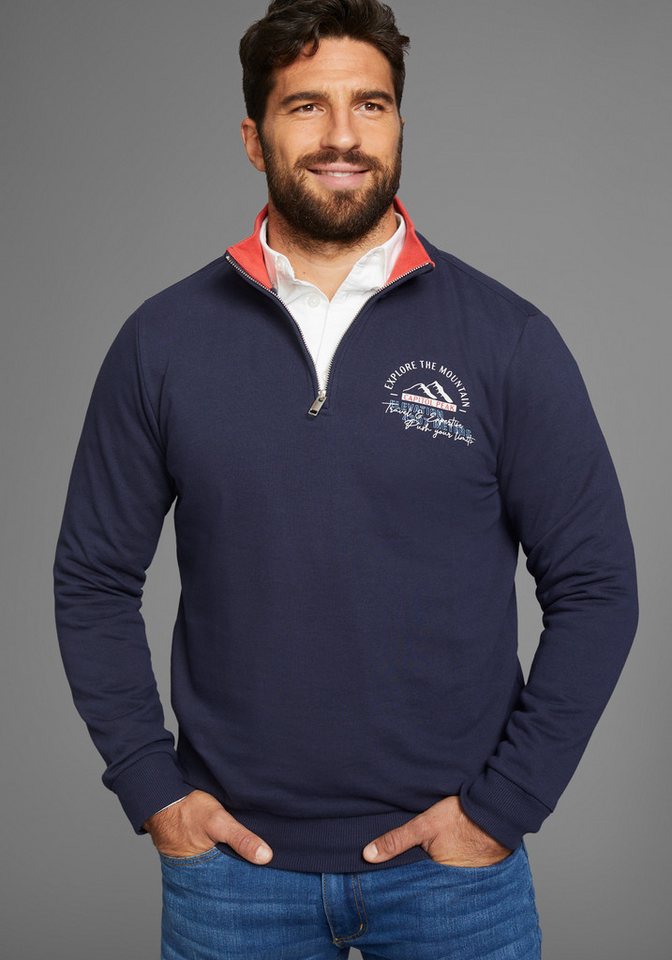 Man's World Sweatshirt mit Kontrastkragen - Neue Farben von Man's World