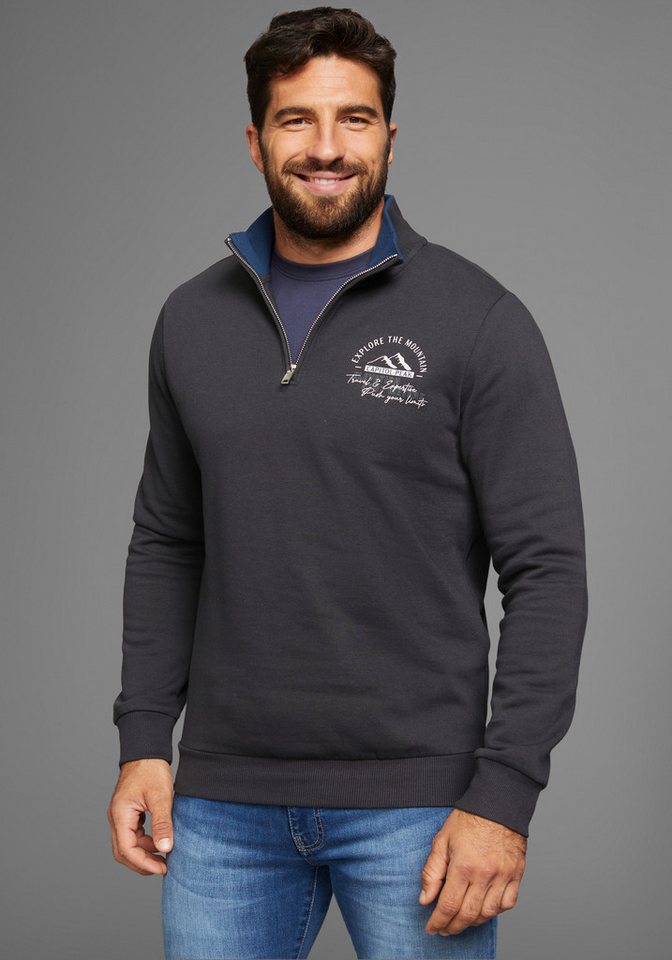 Man's World Sweatshirt mit Kontrastkragen - Neue Farben von Man's World