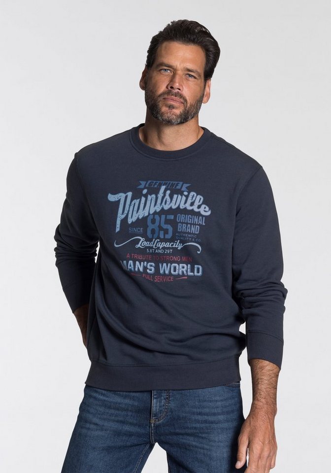 Man's World Sweatshirt mit Brustprint von Man's World