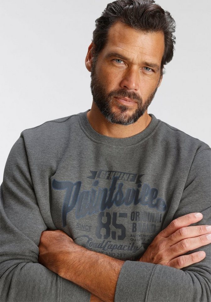 Man's World Sweatshirt Langarm, lässiger Print, Rundhals, aus Baumwollmischung von Man's World