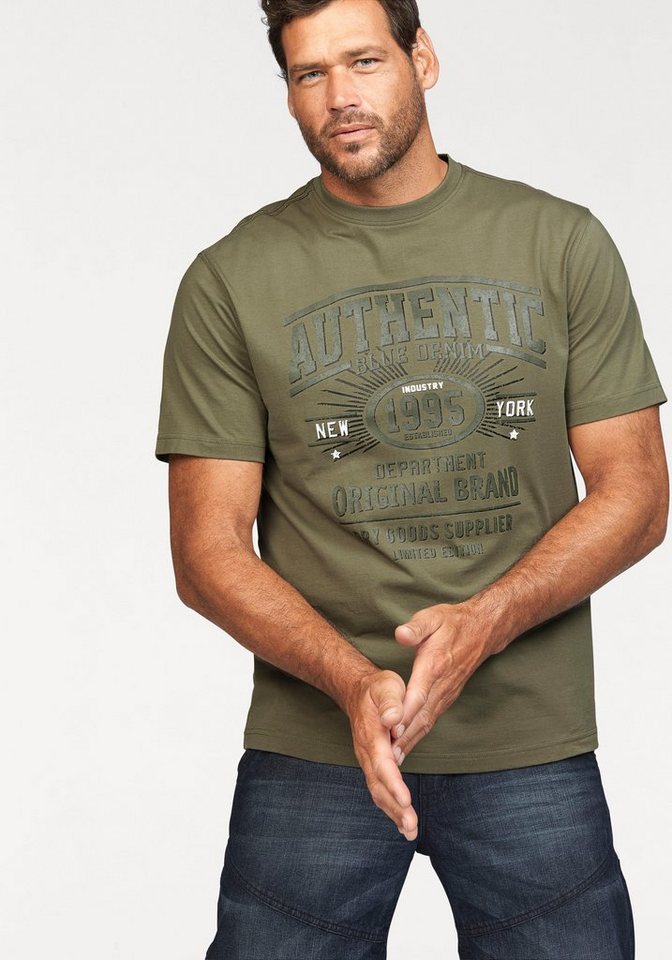 Man's World T-Shirt Kurzarm, lässige Passform, bedrucktes Design, Rundhals von Man's World