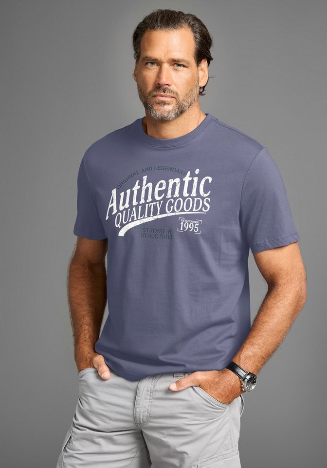 Man's World T-Shirt mit großem sportlichen Logo-Print von Man's World