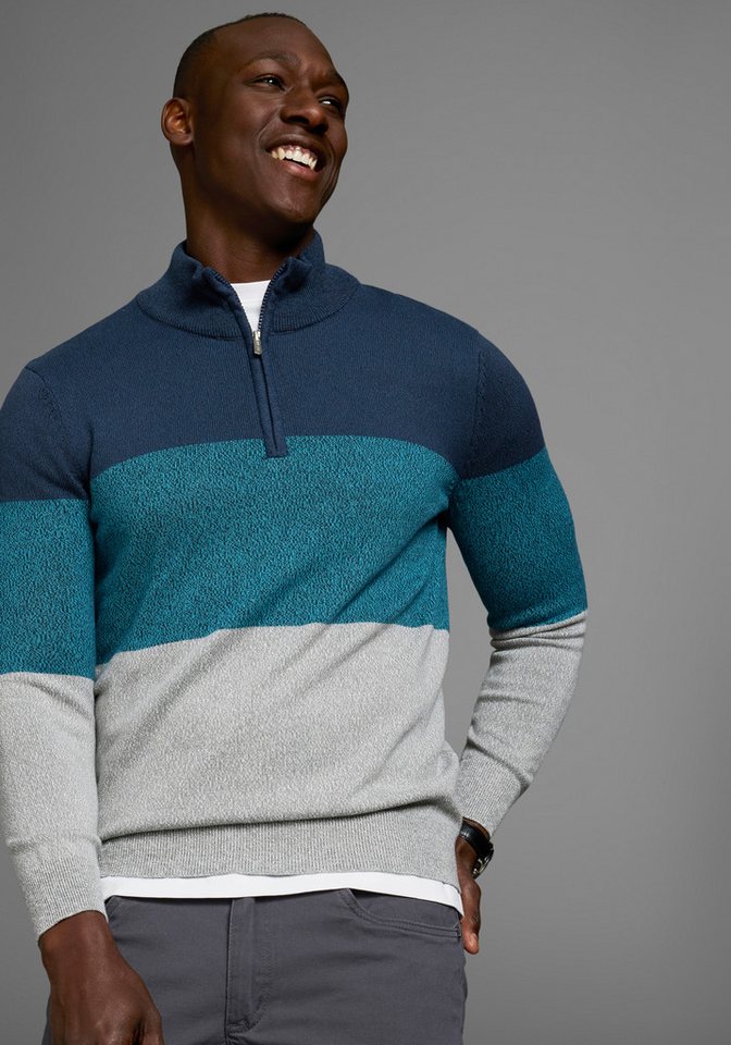 Man's World Troyer Bis Größe 5 XL mit Blockstreifen von Man's World