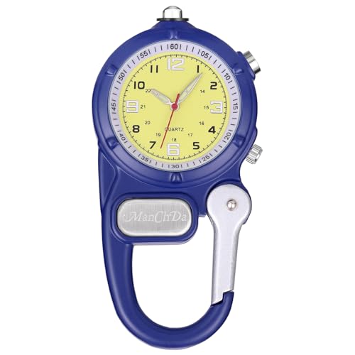 ManChDa Clip Uhr, Karabiner Uhr mit LED Taschenlampe Taschenuhr Leicht Lesen Multifunktionale FOB Uhr Quarz Leuchtende Analog Clip On Uhren Gürtelschlaufe für Ärzte Krankenschwestern Camping | Blau ManChDa Clip Uhr, Karabiner Uhr mit LED Taschenlampe Taschenuhr Leicht Lesen Multifunktionale FOB Uhr Quarz Leuchtende Analog Clip On Uhren Gürtelschlaufe für Ärzte Krankenschwestern Camping | Blau von ManChDa