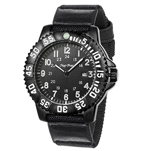 ManChDa Herren Armbanduhren Militär Schnellverschluss Nylonband Tactical Watch Militär Analog Quartz Leuchtende Datum 5ATM Wasserdicht Armbanduhr Uhren für Outdoor Wandern Sport Camper Grün von ManChDa