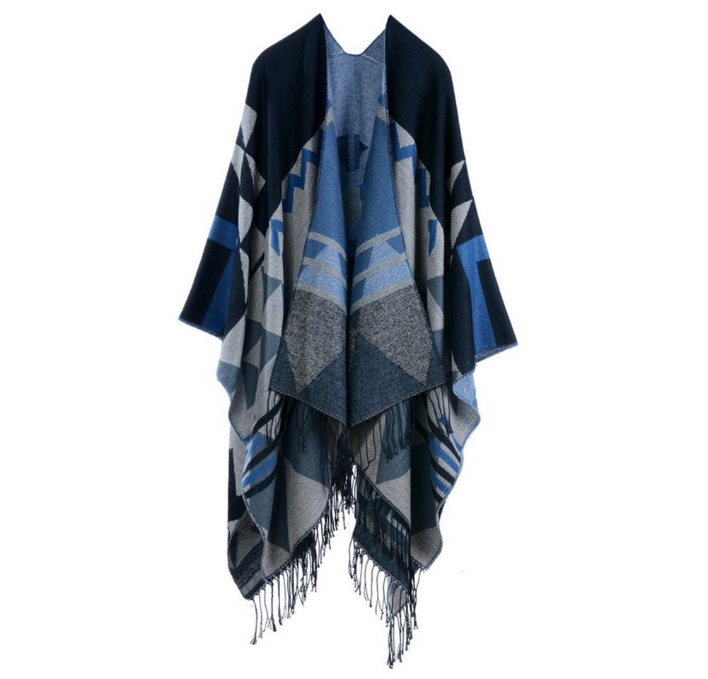 ManKle Modeschal Damen Deckenstoffschaln Winter Schal mit Fransen 130*150cm von ManKle