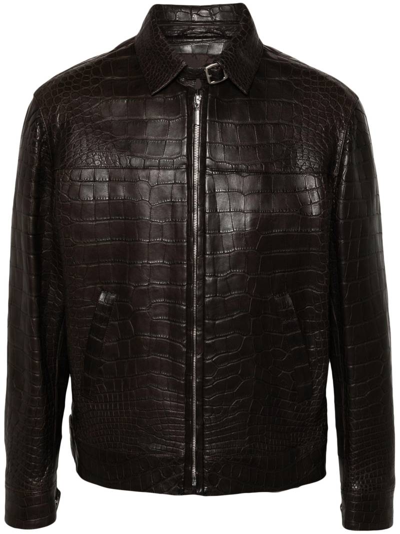 Men's Luxurious Embossed-Leather Jacket von ManaalStudio