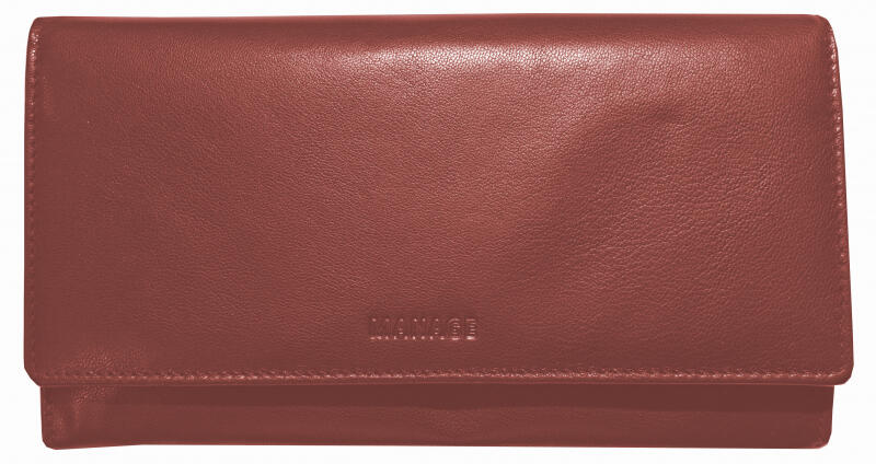 Manage - Manage Basic Visitbörse echt Rindleder rot Rot von Manage