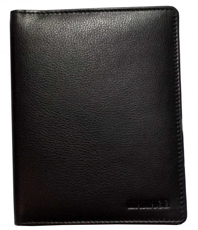 Manage - Manage City Hülle für Reisepass echt Leder schwarz Schwarz von Manage
