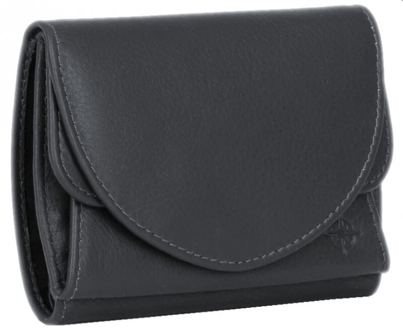 Manage - Manage City Kastenbörse Wiener Schachtel RFID-Schutz echt Leder blau Blau von Manage