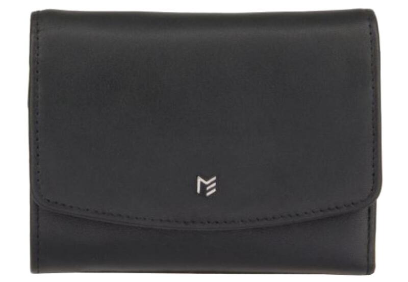 Manage - Manage Quattro Herrenbörse einseitig mit Rückfach und RFID-Schutz echt italienisches Rindleder schwarz Schwarz von Manage