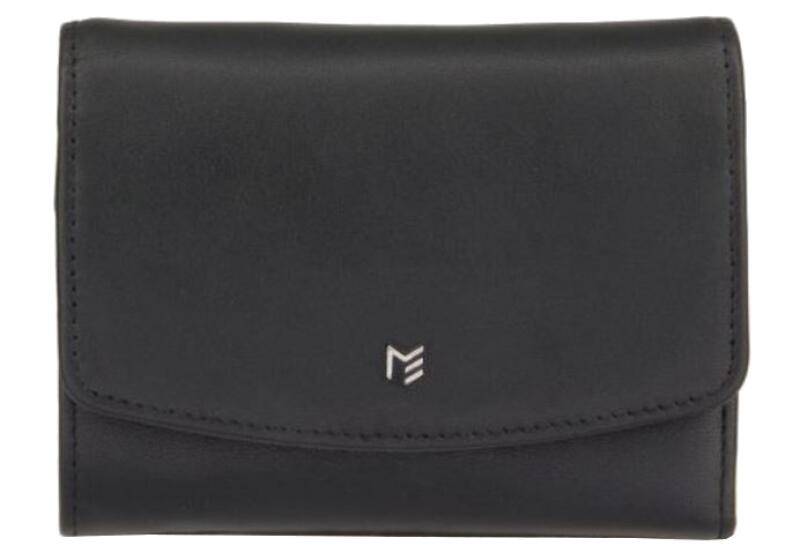 Manage - Manage Quattro Herrenbörse einseitig mit Rückfach und RFID-Schutz echt italienisches Rindleder schwarz Schwarz von Manage