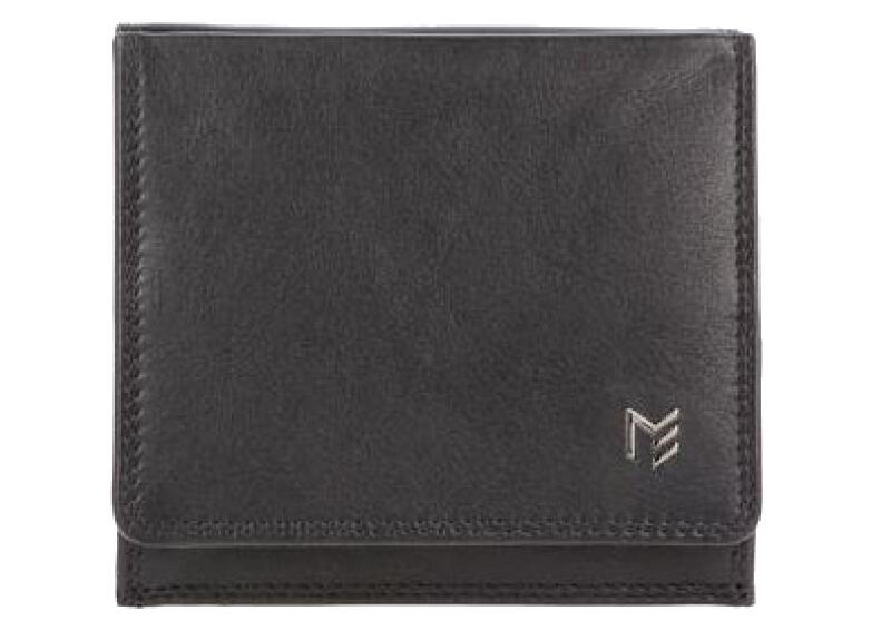 Manage - Manage Quattro Kastenbörse-Wiener Schachtel mit RFID-Schutz echt italienisches Rindleder schwarz Schwarz von Manage