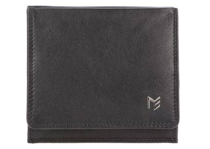 Manage - Manage Quattro Kastenbörse-Wiener Schachtel mit RFID-Schutz echt italienisches Rindleder schwarz Schwarz von Manage