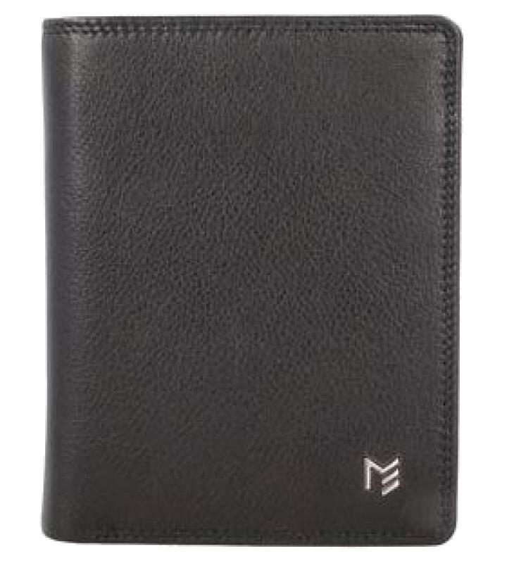 Manage - Manage Quattro Kombibörse mit RV-Fach im Steg RFID-Schutz echt italienisches Rindleder schwarz Schwarz von Manage
