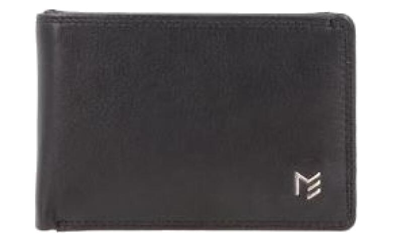 Manage - Manage Quattro Minischeintasche mit RFID-Schutz echt italienisches Rindleder schwarz Schwarz von Manage