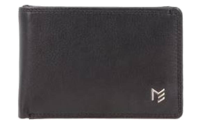 Manage - Manage Quattro Minischeintasche mit RFID-Schutz echt italienisches Rindleder schwarz Schwarz von Manage