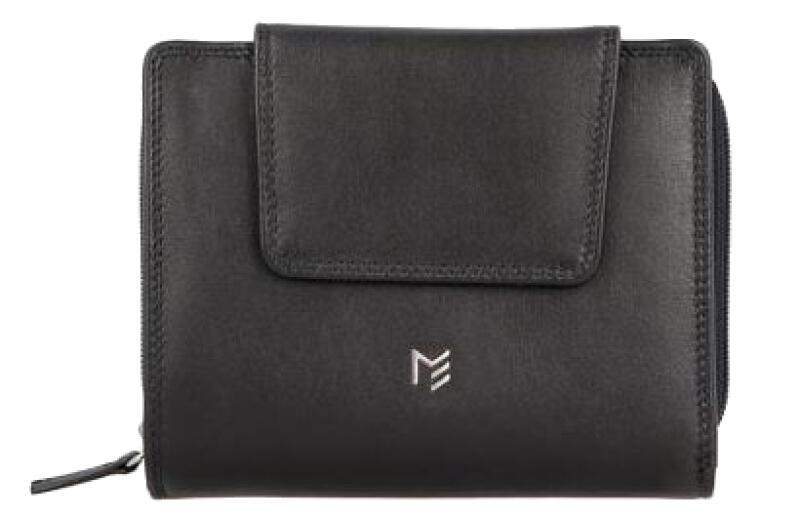 Manage - Manage Quattro RV-Börse mit RFID-Schutz echt italienisches Rindleder schwarz Schwarz von Manage