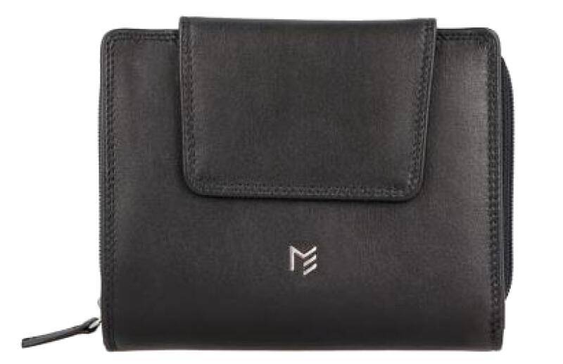 Manage - Manage Quattro RV-Börse mit RFID-Schutz echt italienisches Rindleder schwarz Schwarz von Manage