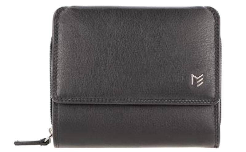 Manage - Manage Quattro RV-Börse mit RFID-Schutz echt italienisches Rindleder schwarz Schwarz von Manage