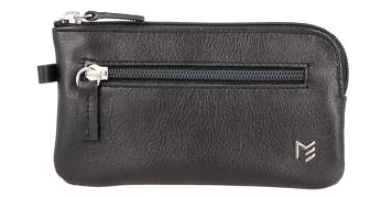 Manage - Manage Quattro RV-Schlüsseletui mit 2 Ringen und Münzfach echt italienisches Rindleder schwarz Schwarz von Manage