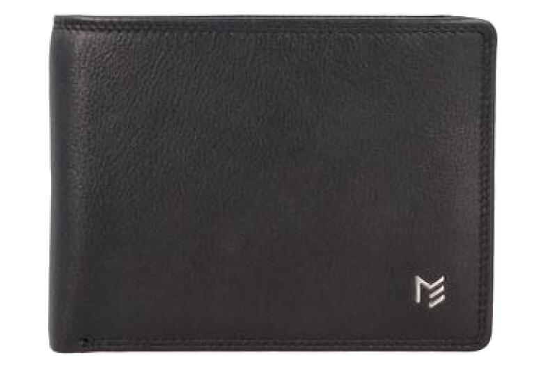 Manage - Manage Quattro Scheintasche mit Geheimfach RFID-Schutz echt italienisches Rindleder schwarz Schwarz von Manage