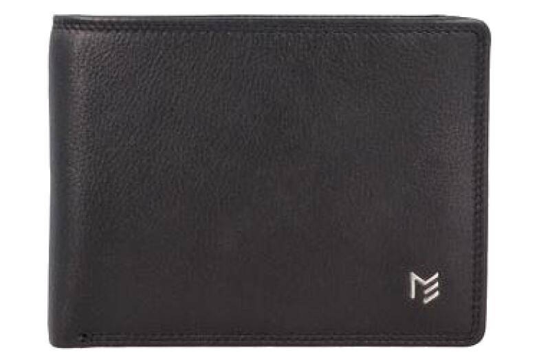 Manage - Manage Quattro Scheintasche mit Geheimfach RFID-Schutz echt italienisches Rindleder schwarz Schwarz von Manage