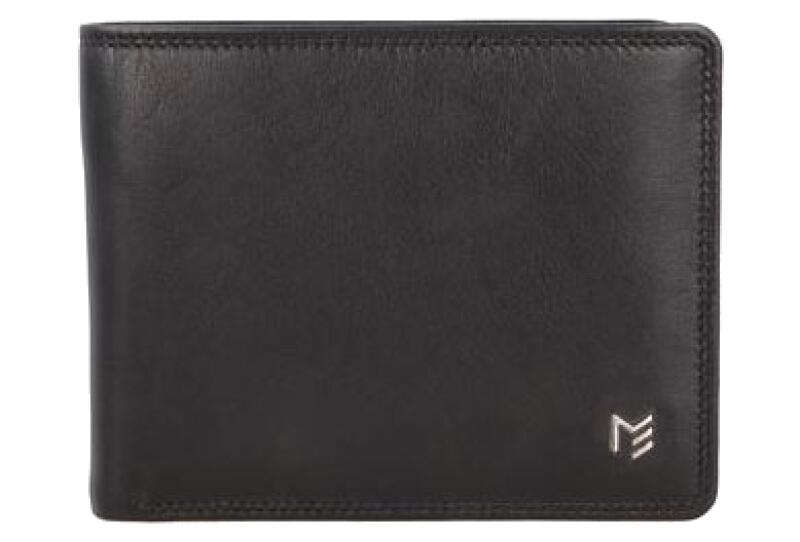 Manage - Manage Quattro Scheintasche mit Geheimfach RFID-Schutz echt italienisches Rindleder schwarz Schwarz von Manage