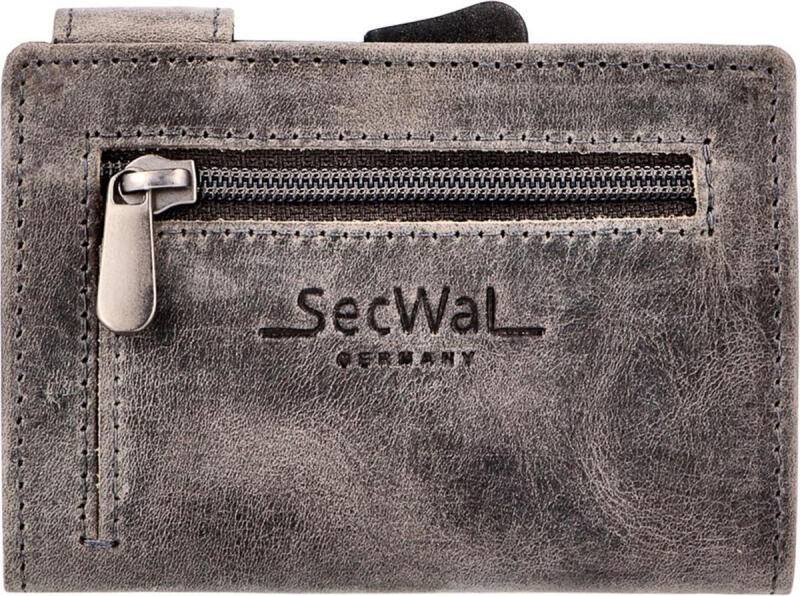 Manage - Secwal1 Kartenetui Hunter RV Münzfach RFID Leder grau Grau von Manage