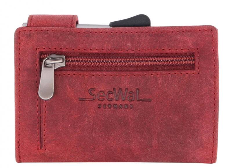 Manage - Secwal1 Kartenetui Hunter RV echt Leder rot Rot von Manage