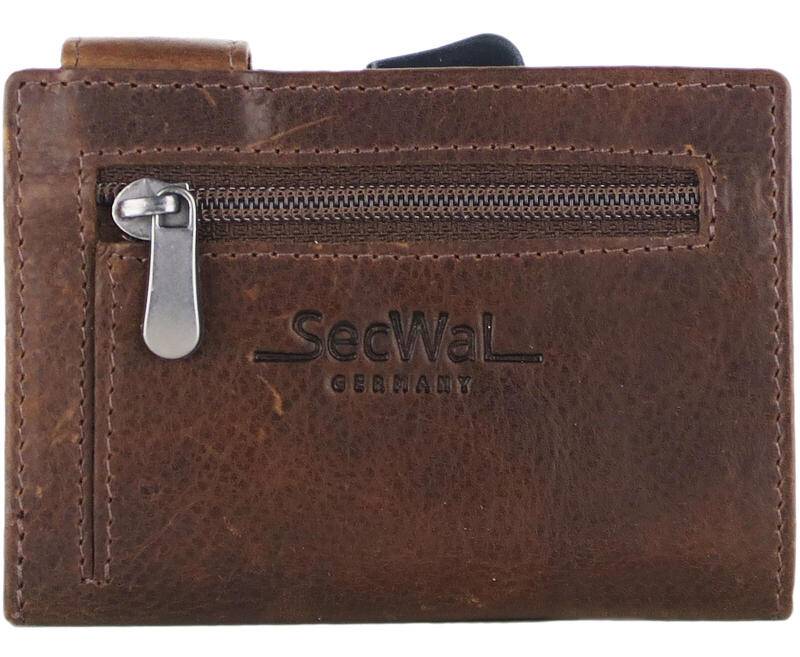 Manage - Secwal1 Kartenetui RV Münzfach RFID Leder braun Braun von Manage