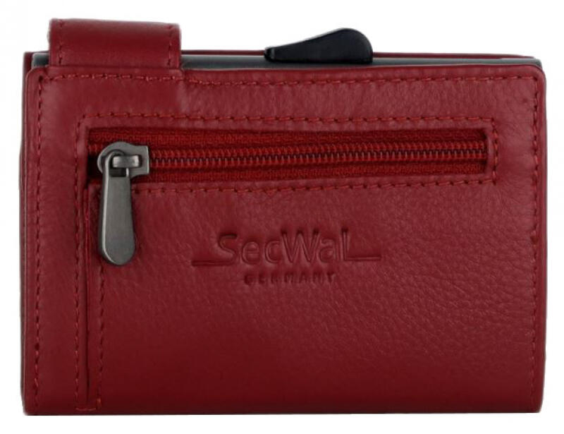 Manage - Secwal1 Kartenetui RV RFID echt Leder rot Rot von Manage