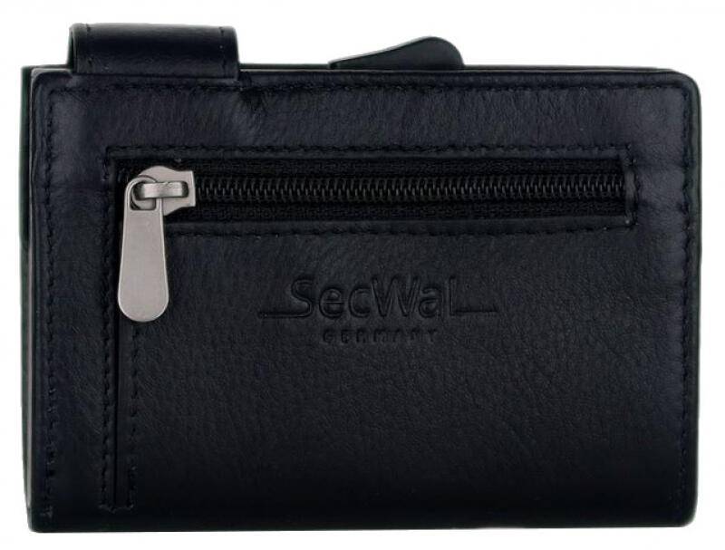 Manage - Secwal1 Kartenetui RV RFID echt Leder schwarz Schwarz von Manage