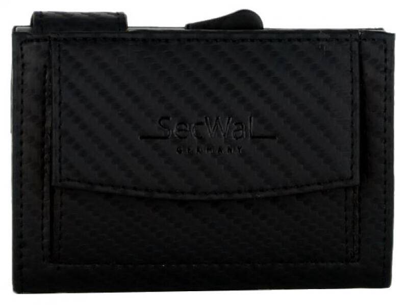 Manage - Secwal2 Carbon Kartenetui Geldbeutel RFID Leder schwarz Schwarz von Manage