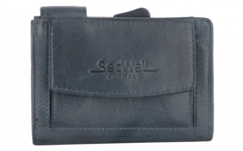 Manage - Secwal2 Kartenetui Geldbeutel RFID Leder blau Blau von Manage