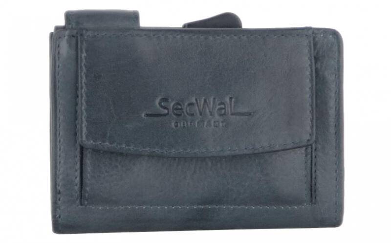 Manage - Secwal2 Kartenetui Geldbeutel RFID Leder blau Blau von Manage