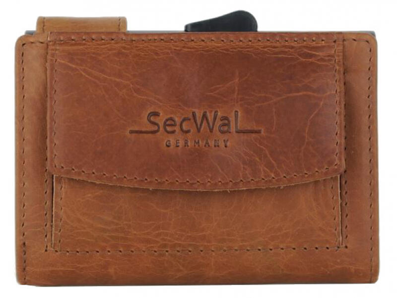 Manage - Secwal2 Kartenetui Geldbeutel RFID Leder cognac Braun von Manage