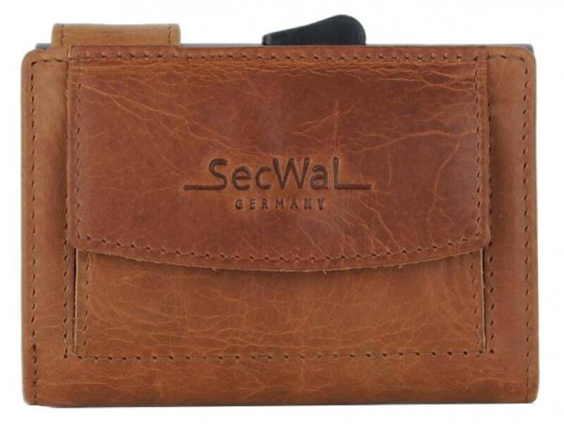 Manage - Secwal2 Kartenetui Geldbeutel RFID Leder cognac Braun von Manage