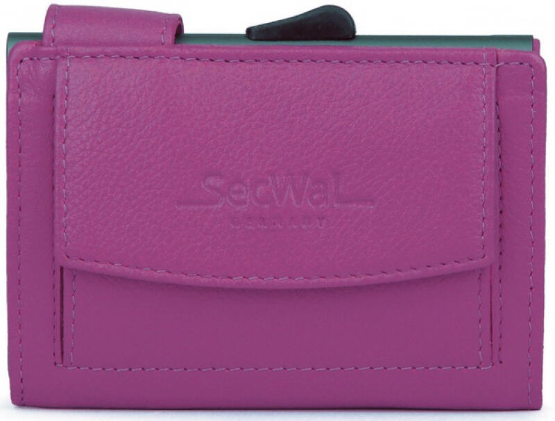 Manage - Secwal2 Kartenetui Geldbeutel RFID Leder pink Pink von Manage