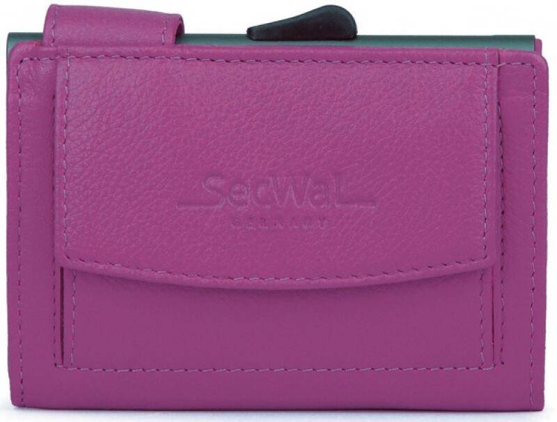 Manage - Secwal2 Kartenetui Geldbeutel RFID Leder pink Pink von Manage
