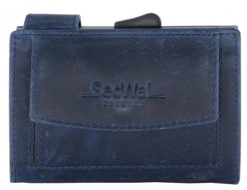 Manage - Secwal2 Kartenetui Hunter Geldbeutel RFID Leder blau Blau von Manage