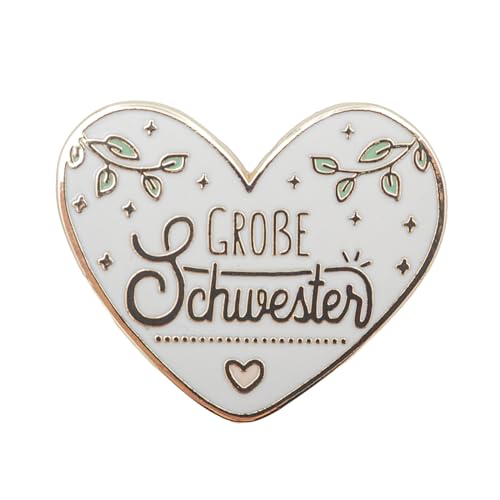 Manahia Emaille-Anstecknadel Geschenk Große Schwester - Schmuck - Geburtsankündigung - Zukünftige Große Schwester - Anstecknadel, Brosche Große Schwester - Schwangerschaftsankündigung von Manahia